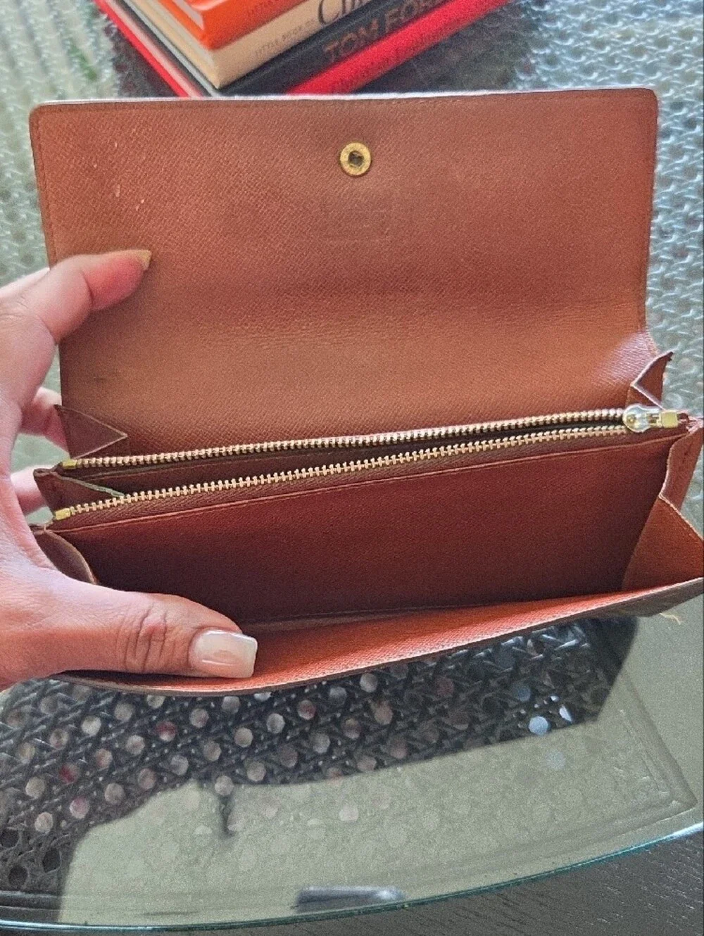 Louis Vuitton Monogram Canvas Continental Wallet - Brown and Gold